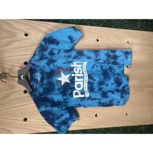 Parish Nation Blue Tie-Dye Graphic T-Shirt